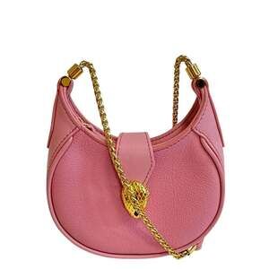 BVLGARI Ellipse Micro Chain Shoulder Bag, Snake Serpenti Pink, Women's
